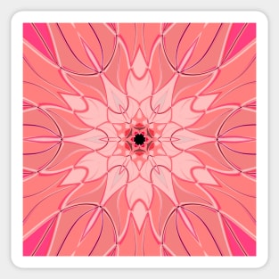 Cartoon Mandala Flower Pink Sticker